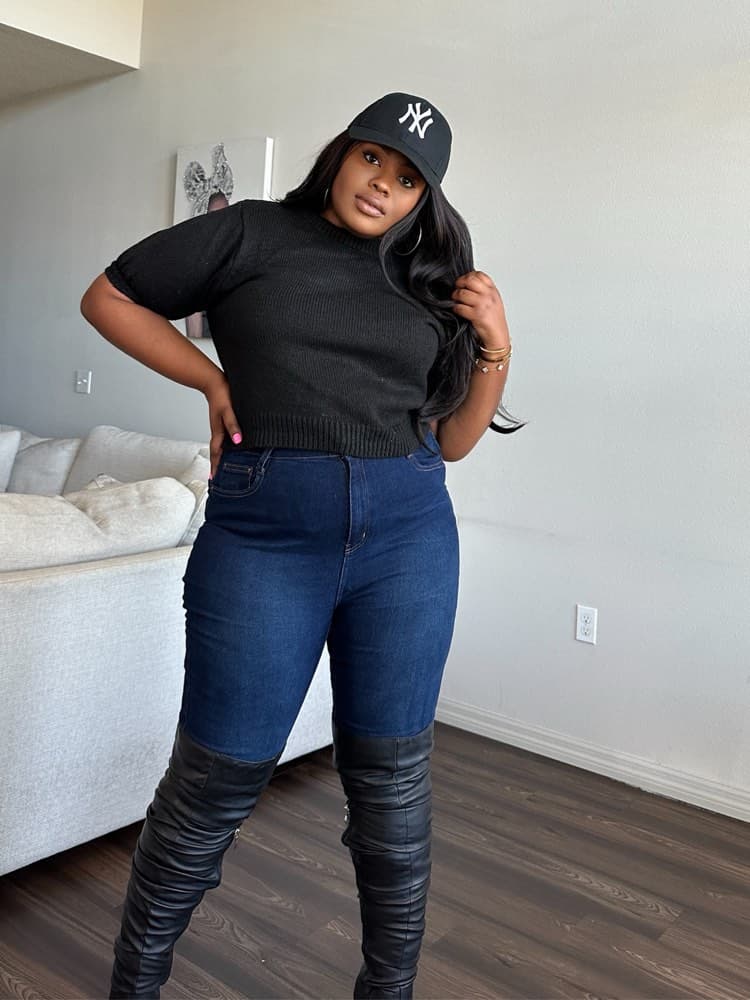 Princess Treatment Puff Sleeve Sweater (Black)